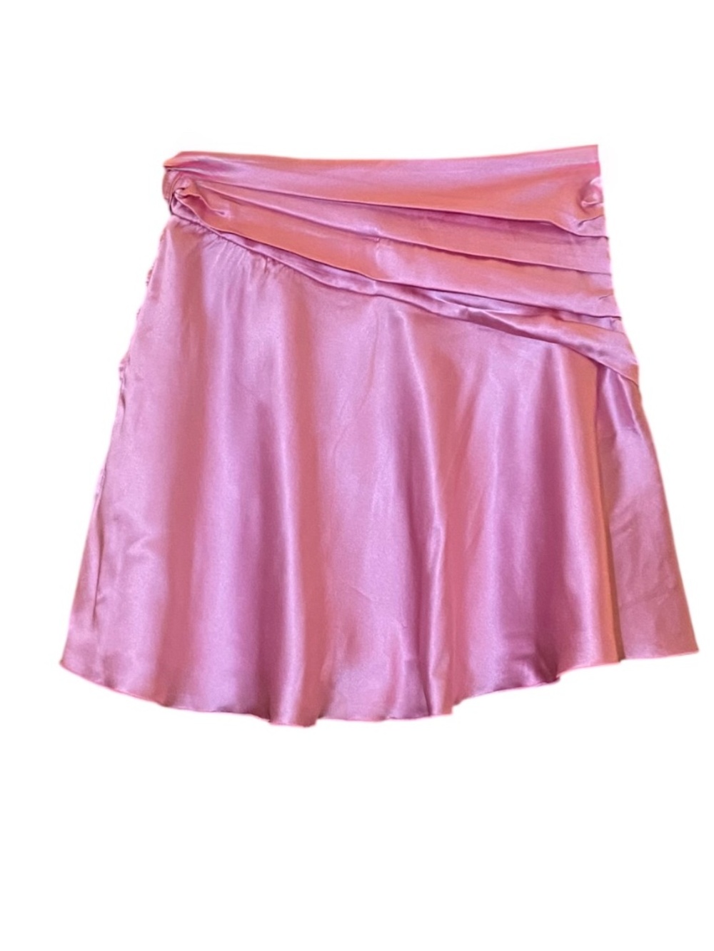 VTG BLU IN Firenze 100% Silk Satin Mini Skirt Y2K Archival Coquette Pink S 4 NEW